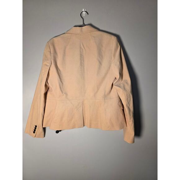 NWT Talbots Blazer Jacket Womens 14 Salmon Pink Cream Office GorpCore Layering - Picture 2 of 8